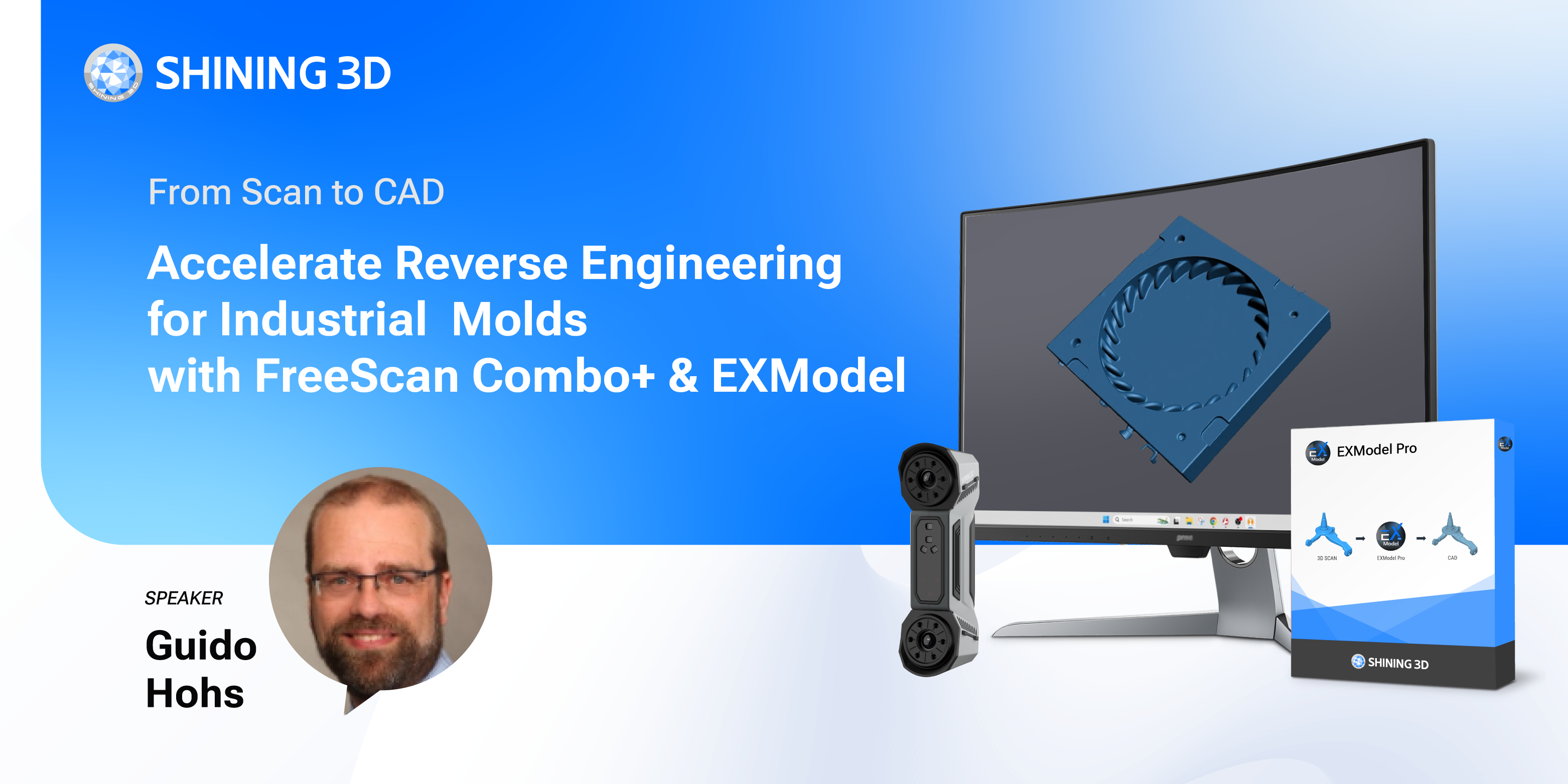 Reverse Engineering Industrial Mold by FreeScan Combo+ & EXModel
